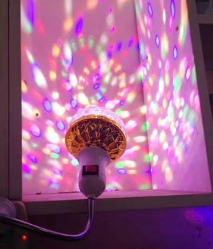 Rotating Colorful Party Bulb (Free Plug)