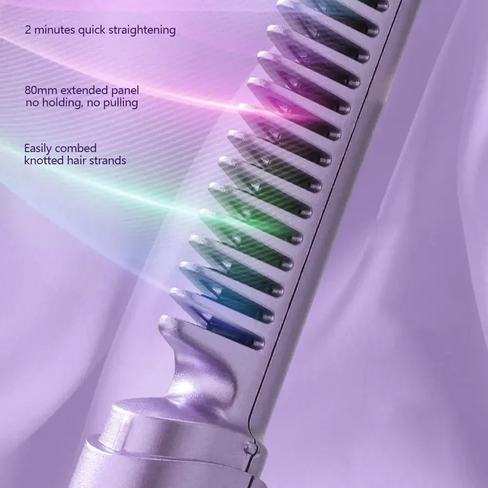 Portable Mini Electric Hair Straightener Comb
