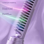 Portable Mini Electric Hair Straightener Comb