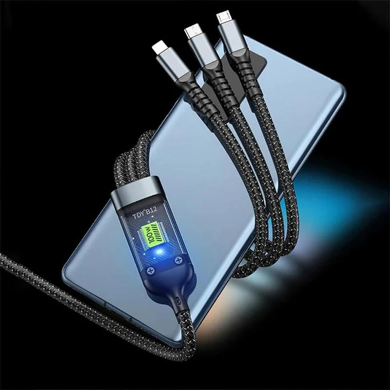 100W 3-In-1 Fast Charging Cable