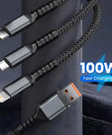 100W 3-In-1 Fast Charging Cable