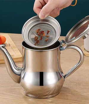 Stainless Steel Tea & Oil Strainer Pot