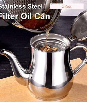 Stainless Steel Tea & Oil Strainer Pot