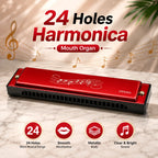 24 & 10 Holes Metal Harmonica Mouth Organ