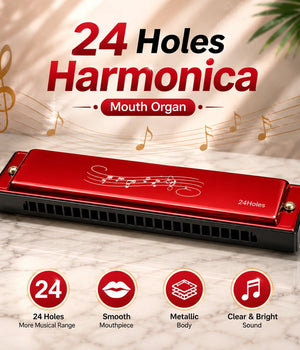 24 & 10 Holes Metal Harmonica Mouth Organ