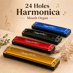24 & 10 Holes Metal Harmonica Mouth Organ