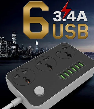 6 USB High Quality Charging Multiplug