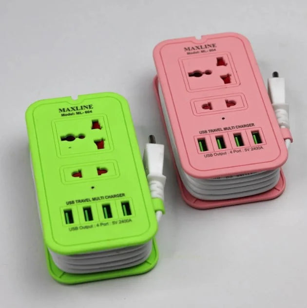 4 USB Port Fast Charging Multiplug