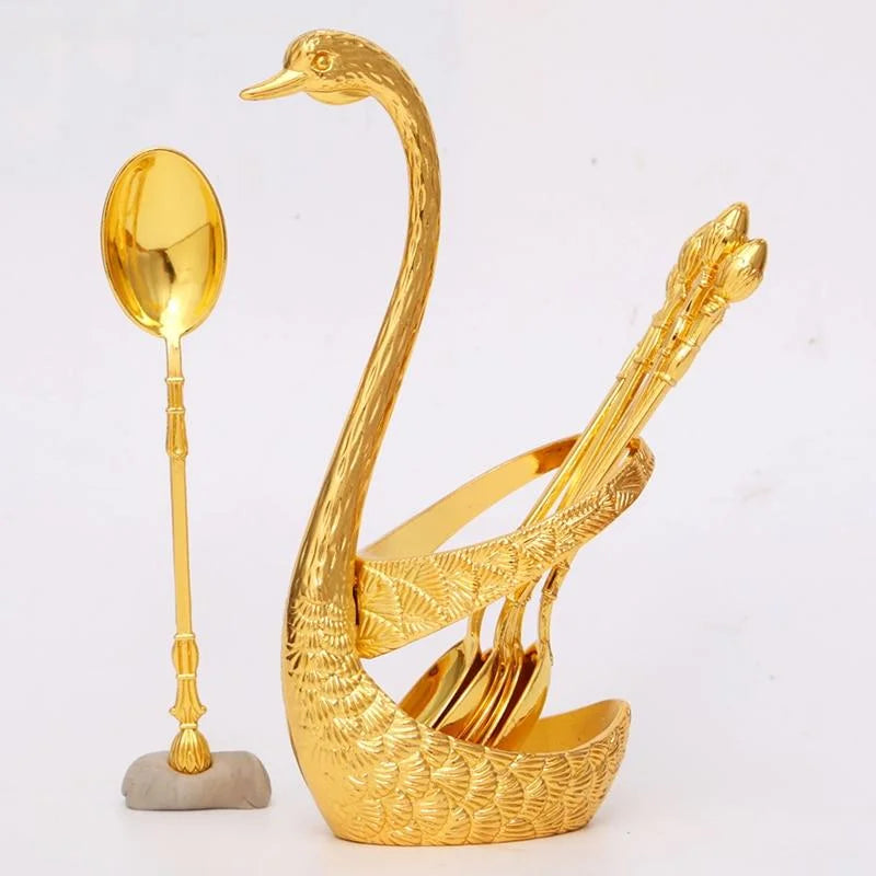 Swan Shape Spoon Set Holder