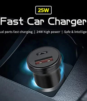 Car Charger (USB & C-Type Port)