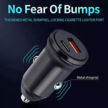 Car Charger (USB & C-Type Port)