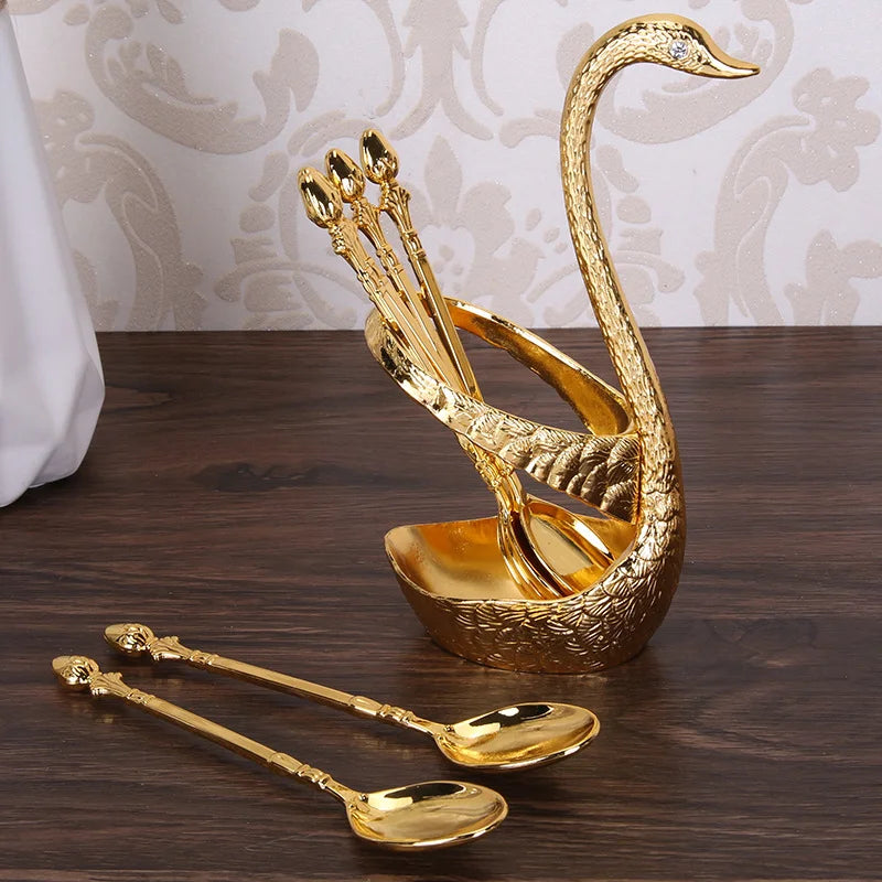 Swan Shape Spoon Set Holder