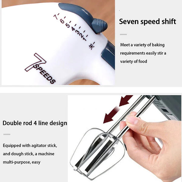 Mini 7 Gear Speed Electric Mixer & Beater