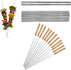 Stainless Steel BBQ Skewers (Set Of 12 PCS)