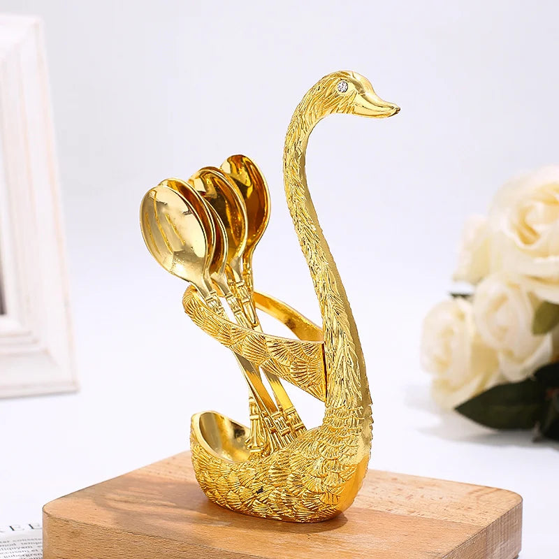 Swan Shape Spoon Set Holder