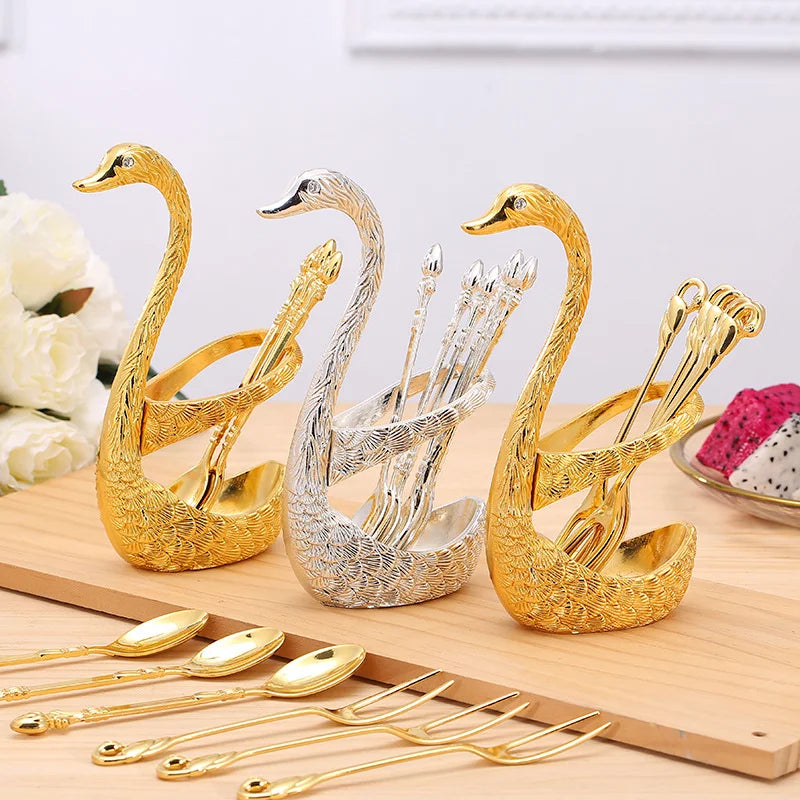 Swan Shape Spoon Set Holder