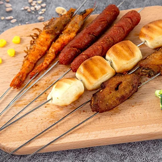 Stainless Steel BBQ Skewers (Set Of 12 PCS)