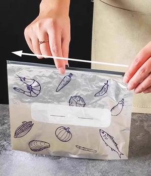 Re-Usable Food-Grade Aluminum Zipper Bag (10 Pcs)