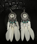 Women's Fashionable Long Feather Earring