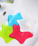 Star Shape Silicon Drain Strainer (Set Of 4)