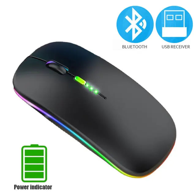 Bluetooth USB Rechargeable RGB Lighting Mouse