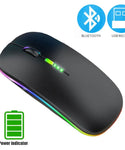 Bluetooth USB Rechargeable RGB Lighting Mouse