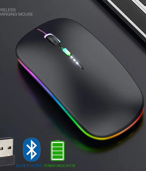 Bluetooth USB Rechargeable RGB Lighting Mouse