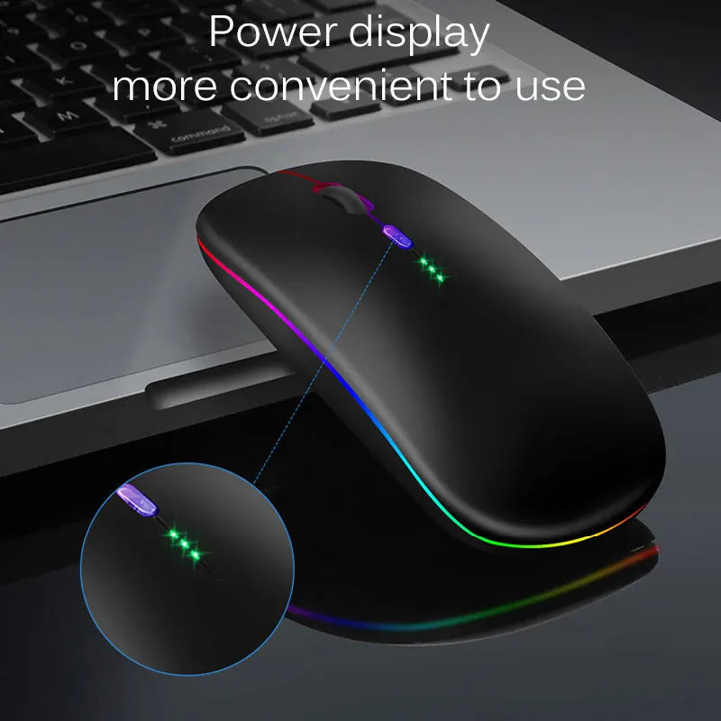 Bluetooth USB Rechargeable RGB Lighting Mouse