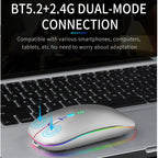 Bluetooth USB Rechargeable RGB Lighting Mouse
