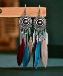Women's Fashionable Long Feather Earring