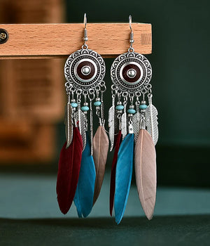 Women's Fashionable Long Feather Earring