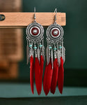 Women's Fashionable Long Feather Earring