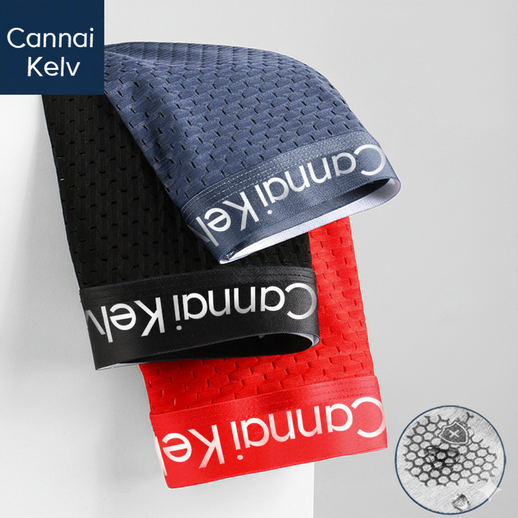 3 Pcs Pure Cotton Breathable Boxer Underwear