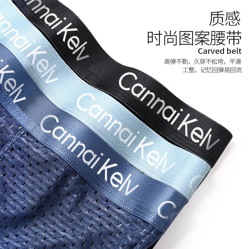 3 Pcs Pure Cotton Breathable Boxer Underwear