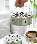 Portable Fireproof Mosquito Coil Burner Container