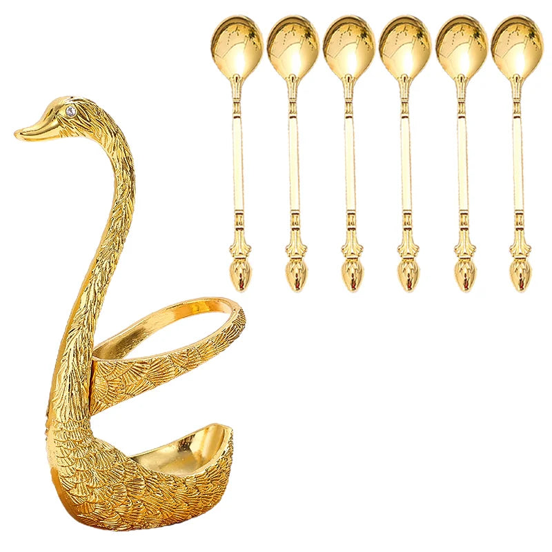 Swan Shape Spoon Set Holder