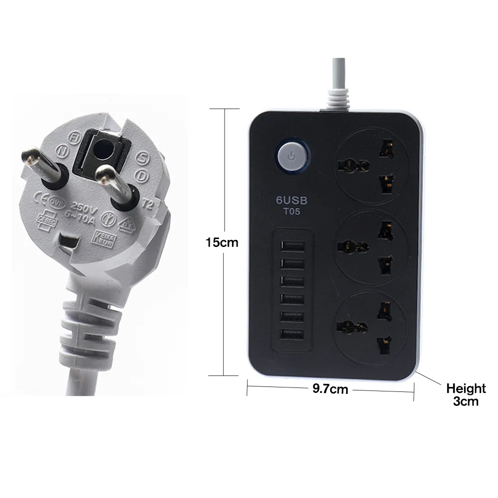6 USB High Quality Charging Multiplug
