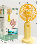 Mini Cute Charging Fan With Mobile Holder