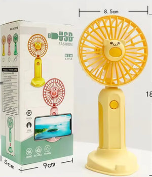 Mini Cute Charging Fan With Mobile Holder