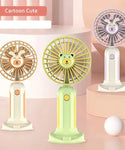 Mini Cute Charging Fan With Mobile Holder