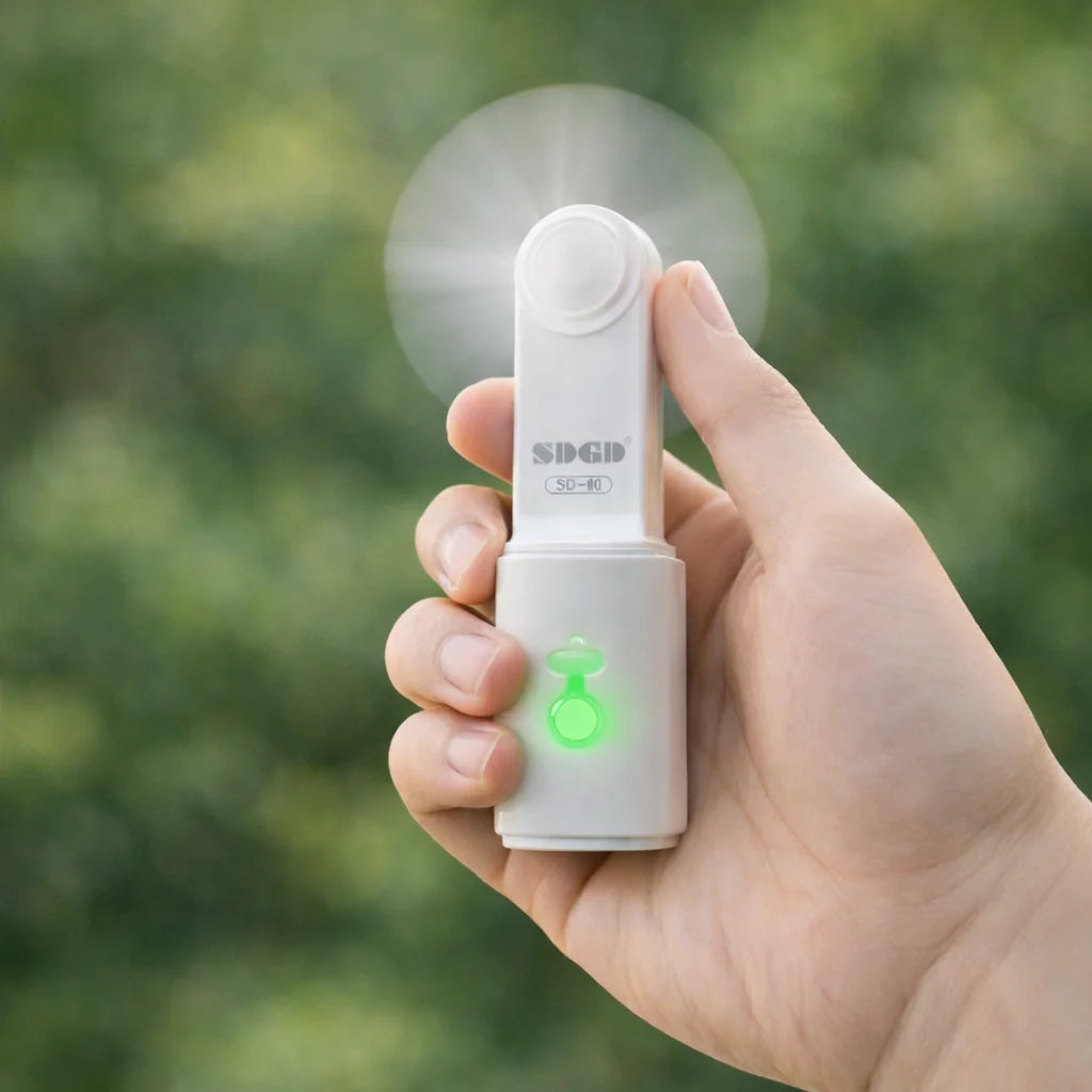 Rechargeable Mini Fan with Torch Light