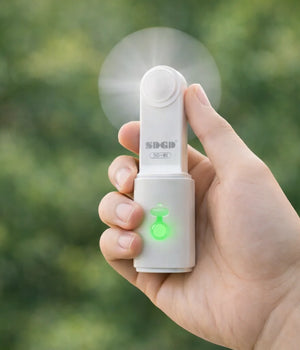 Rechargeable Mini Fan with Torch Light