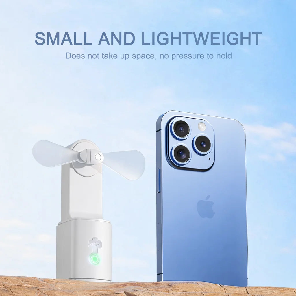 Rechargeable Mini Fan with Torch Light