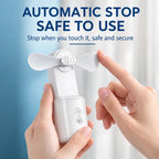 Rechargeable Mini Fan with Torch Light
