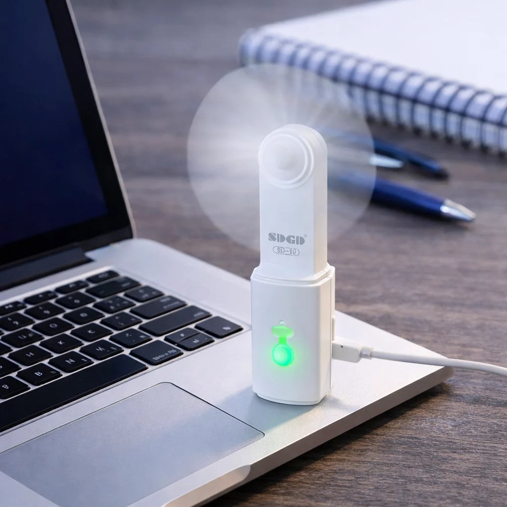 Rechargeable Mini Fan with Torch Light