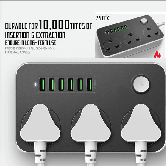 6 USB High Quality Charging Multiplug