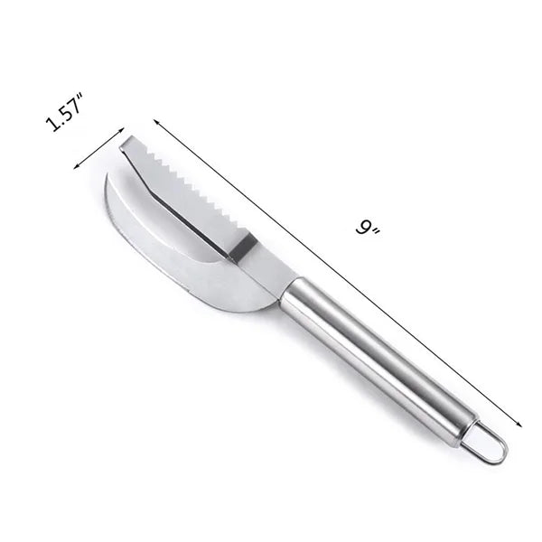 Stainless Steel Fish Scale Remover With Knife