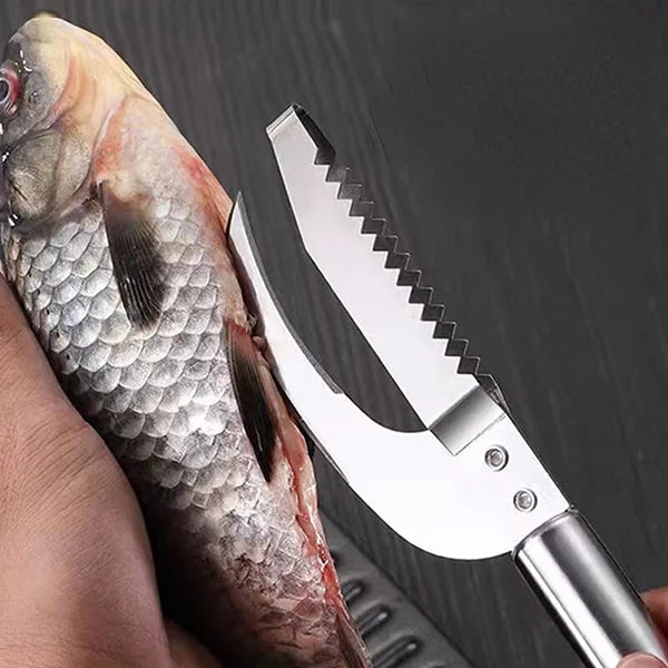 Stainless Steel Fish Scale Remover With Knife