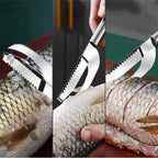 Stainless Steel Fish Scale Remover With Knife
