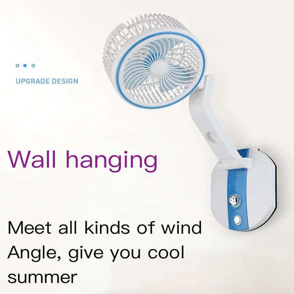 Rechargeable Folding Fan With Lamp